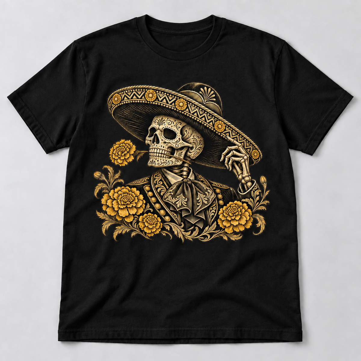 Marigold Mariachi Skeleton Tee