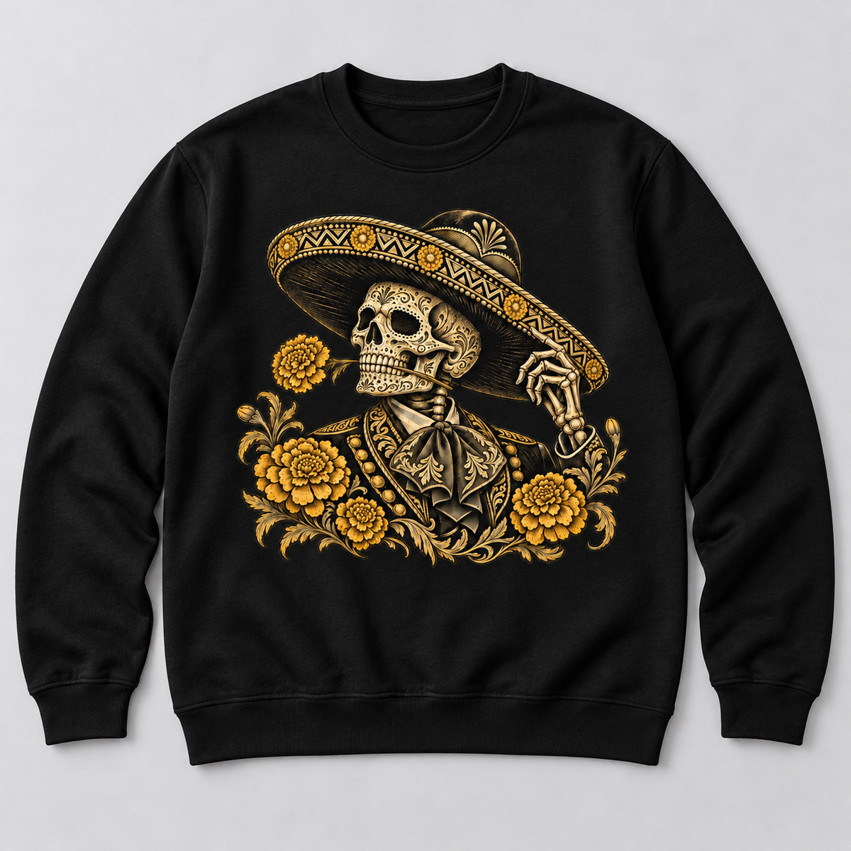 Marigold Mariachi Skeleton Sweatshirt