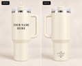 Personalized 40 oz Tumbler with Handle & Straw